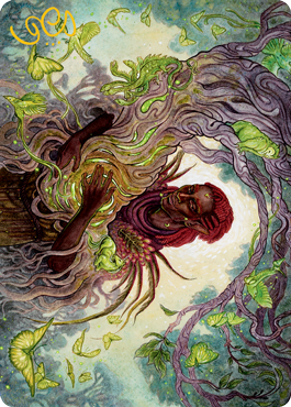 MTG Circle of Dreams Druid AAFR 066 Art Card Gold Stamped Signature