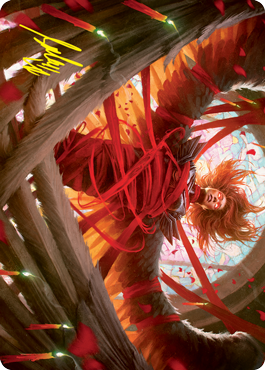 MTG Sigarda's Imprisonment AVOW 016 Art Card Gold Stamped Signature front
