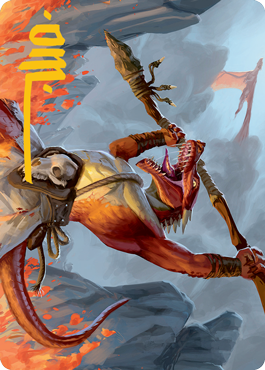 MTG Minion of the Mighty AAFR 022 Art Card Gold Stamped Signature