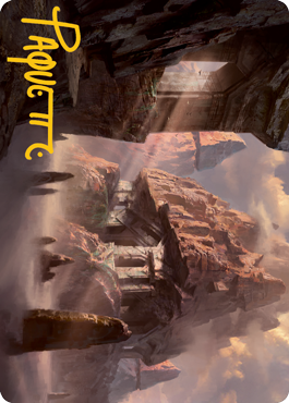 MTG Mountain AAFR 062 Art Card Gold Stamped Signature