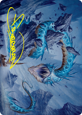 MTG Biolume Serpent AVOW 020 Art Card Gold Stamped Signature front