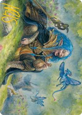 MTG Feywild Trickster AAFR 070 Art Card Gold Stamped Signature