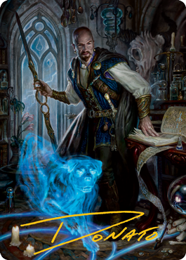 MTG Mordenkainen AAFR 075 Art Card Gold Stamped Signature