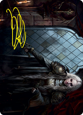 MTG Thalia, Guardian of Thraben AVOW 018 Art Card Gold Stamped Signature front