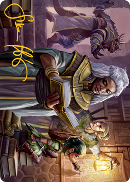 MTG You Find the Villains' Lair AAFR 040 Art Card Gold Stamped Signature