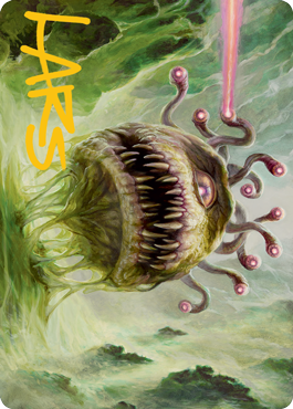 MTG Baleful Beholder AAFR 001 Art Card Gold Stamped Signature