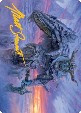 MTG Rimeshield Frost Giant AAFR 005 Art Card Gold Stamped Signature