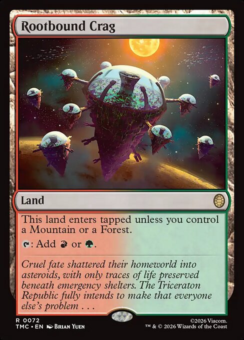 MTG Rootbound Crag TMC 072 Regular Surge Foil