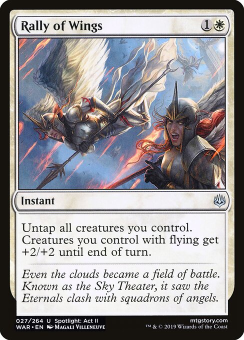 MTG Rally of Wings WAR 027 Standard Foil front