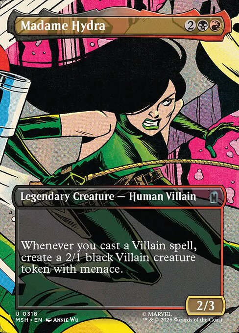 MTG Madame Hydra MSH 318 Borderless Scene Nonfoil
