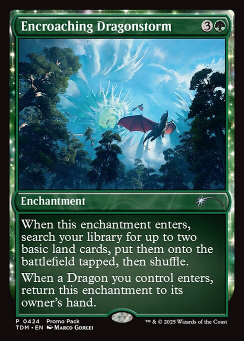 MTG Encroaching Dragonstorm TDM 424 Promo Pack Nonfoil