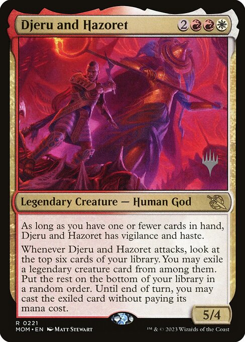 MTG Djeru and Hazoret PMOM 221p Promo Pack Foil