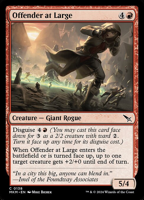 MTG Offender at Large MKM 138 Regular Nonfoil