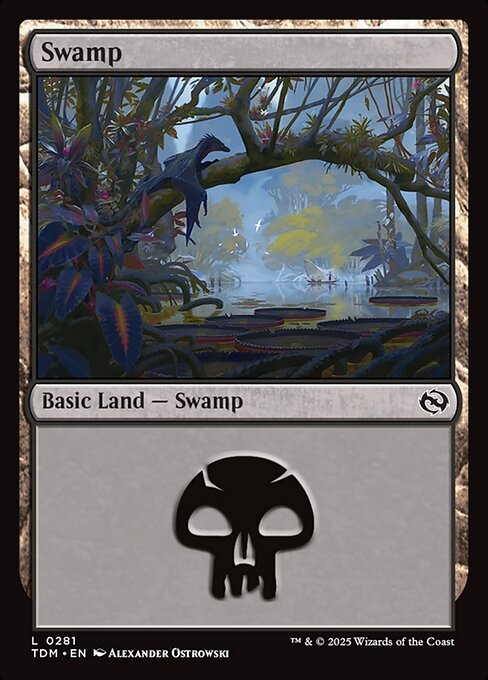 MTG Swamp TDM 281 Regular Foil