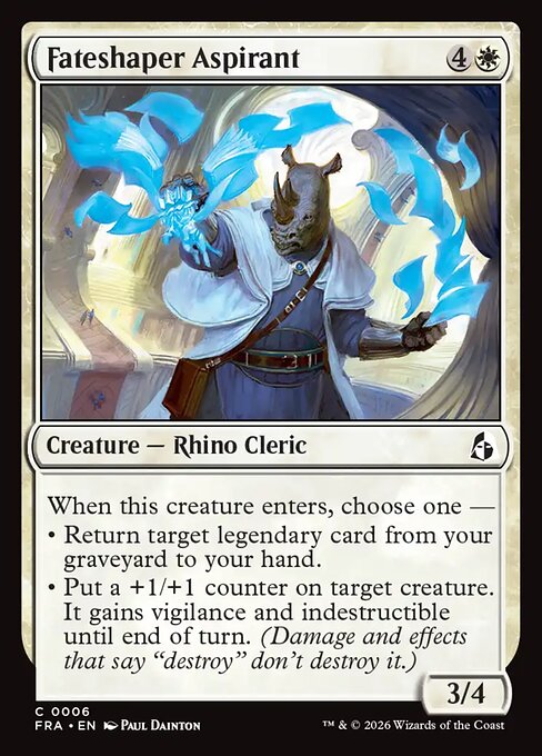 MTG Fateshaper Aspirant FRA 006 Standard Foil front
