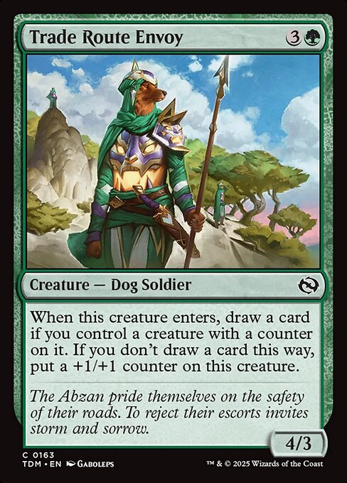 MTG Trade Route Envoy TDM 163 Regular Foil