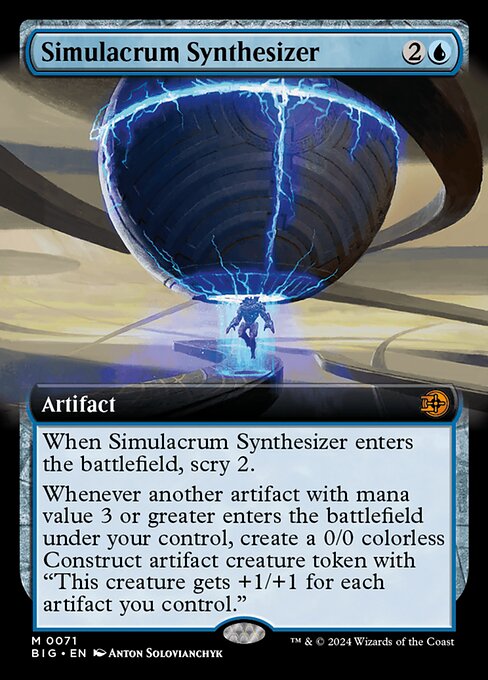 MTG Simulacrum Synthesizer BIG 071 Extended Art Nonfoil