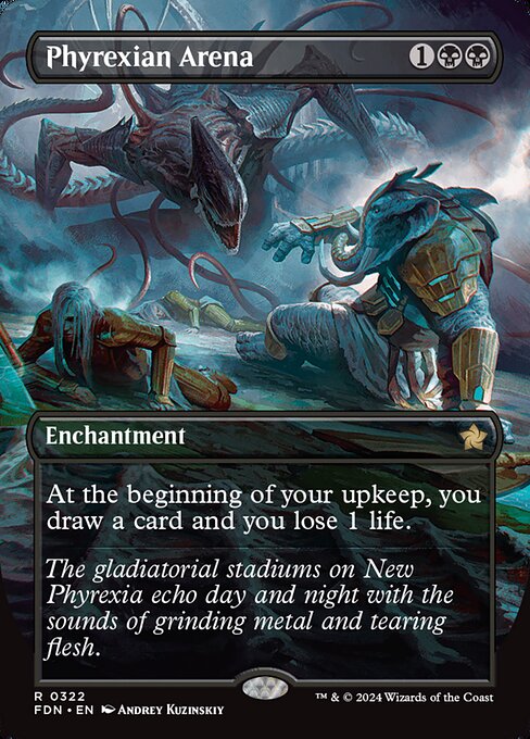 MTG Phyrexian Arena FDN 322 Borderless Foil