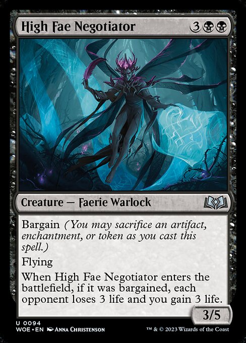 MTG High Fae Negotiator WOE 094 Regular Foil