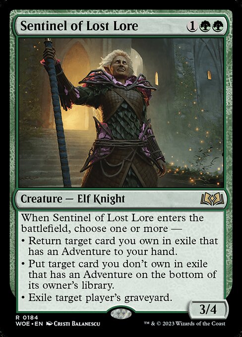 MTG Sentinel of Lost Lore WOE 184 Regular Nonfoil