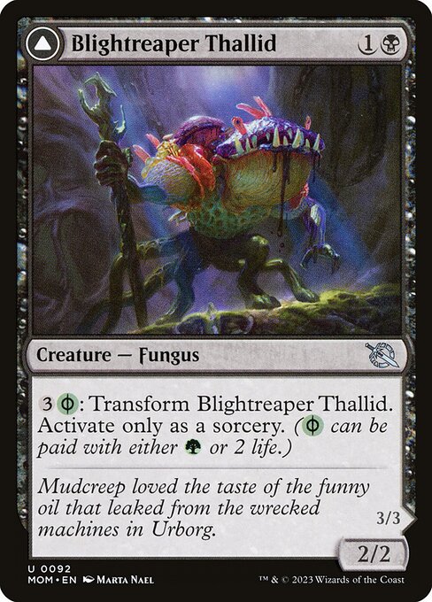 MTG Blightreaper Thallid // Blightsower Thallid MOM 092 Regular Foil