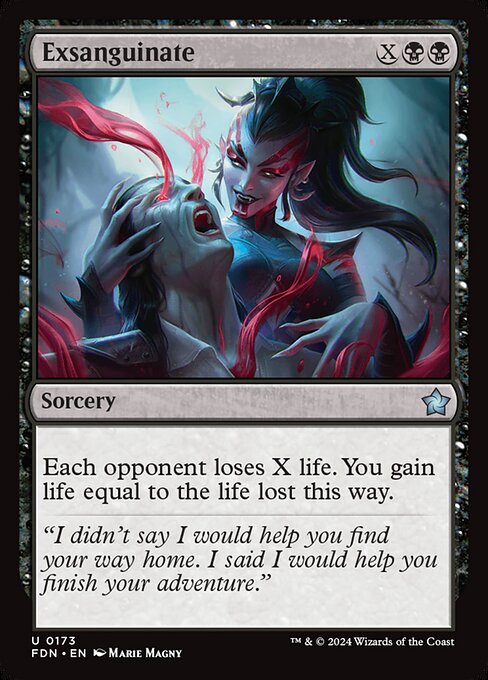 MTG Exsanguinate FDN 173 Regular Foil