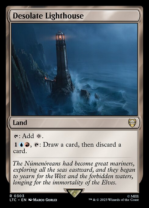 MTG Desolate Lighthouse LTC 303 Alternate Art Nonfoil