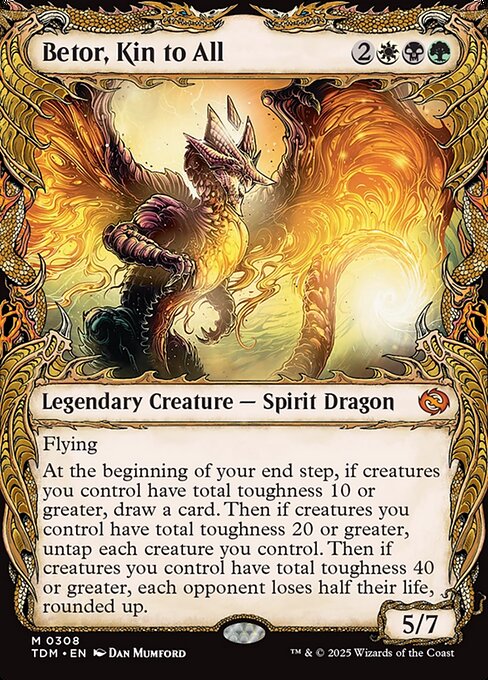 MTG Betor, Kin to All TDM 308 Showcase Draconic Frame Nonfoil