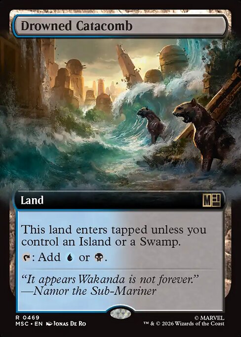 MTG Drowned Catacomb MSC 469 Extended Art Nonfoil