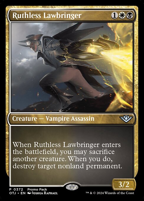 MTG Ruthless Lawbringer OTJ 372 Promo Pack Nonfoil