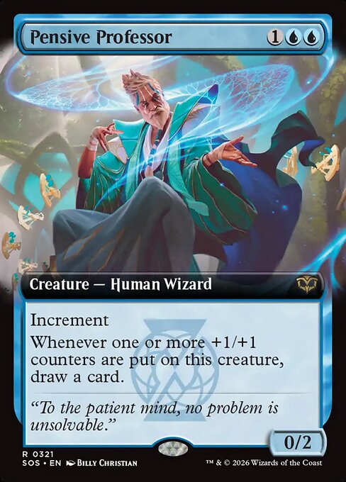 MTG Pensive Professor SOS 321 Extended Art Nonfoil