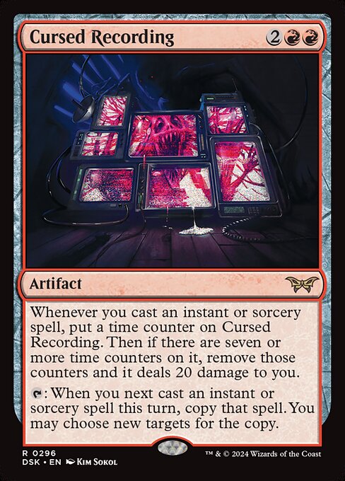 MTG Cursed Recording DSK 296 Lurking Evil Foil