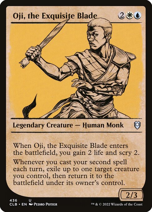 MTG Oji, the Exquisite Blade CLB 436 Showcase Rulebook Foil