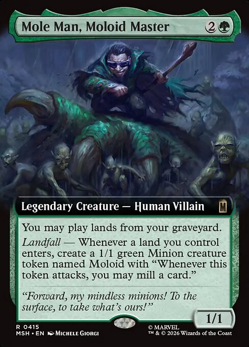 MTG Mole Man, Moloid Master MSH 415 Extended Art Nonfoil