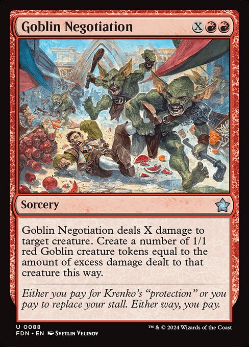 MTG Goblin Negotiation FDN 088 Regular Nonfoil