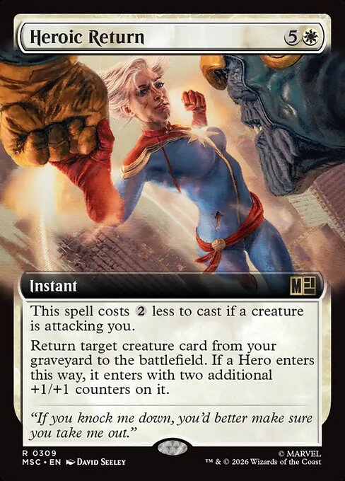 MTG Heroic Return MSC 309 Extended Art Nonfoil