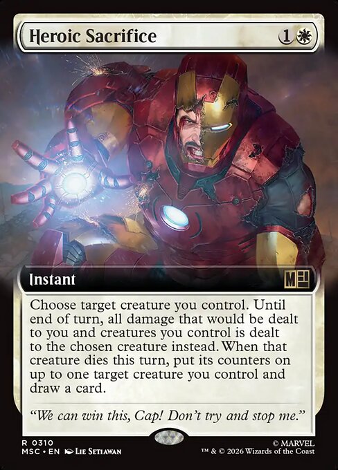 MTG Heroic Sacrifice MSC 310 Extended Art Nonfoil