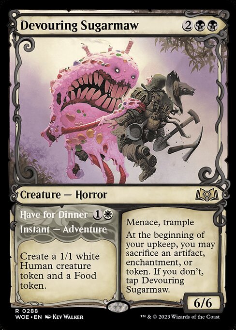 MTG Devouring Sugarmaw // Have for Dinner WOE 288 Showcase Adventure Foil
