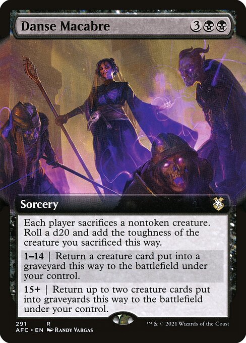 MTG Danse Macabre AFC 291 Extended Art Nonfoil