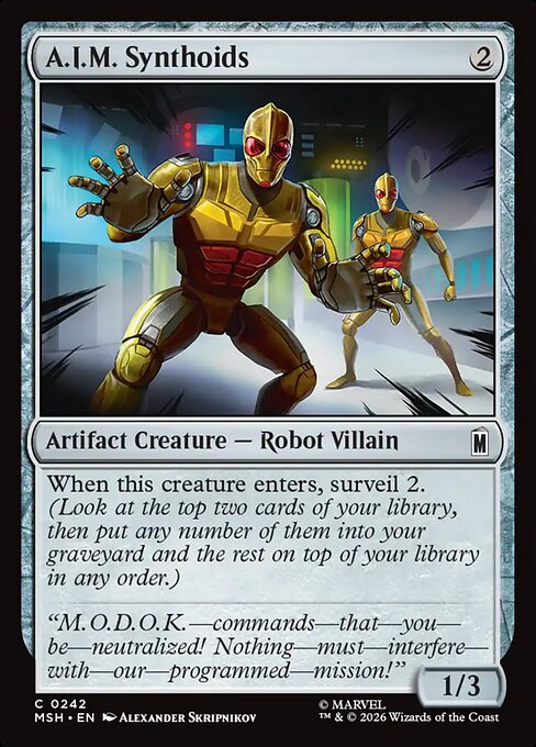 MTG A.I.M. Synthoids MSH 242 Regular Foil