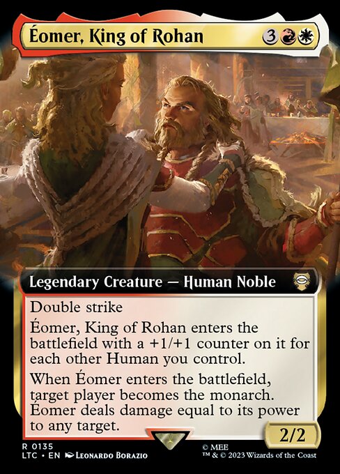 MTG Éomer, King of Rohan LTC 135 Extended Art Nonfoil