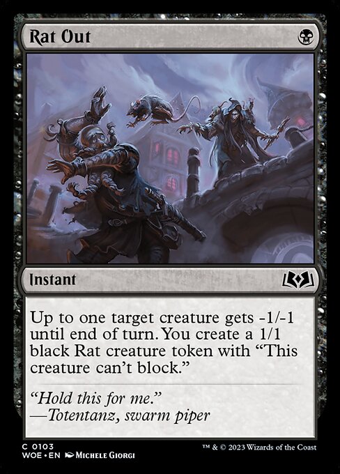 MTG Rat Out WOE 103 Regular Foil