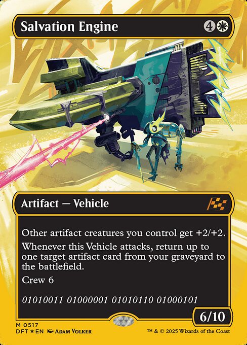 MTG Salvation Engine DFT 517 Borderless Revved Up First-Place Foil