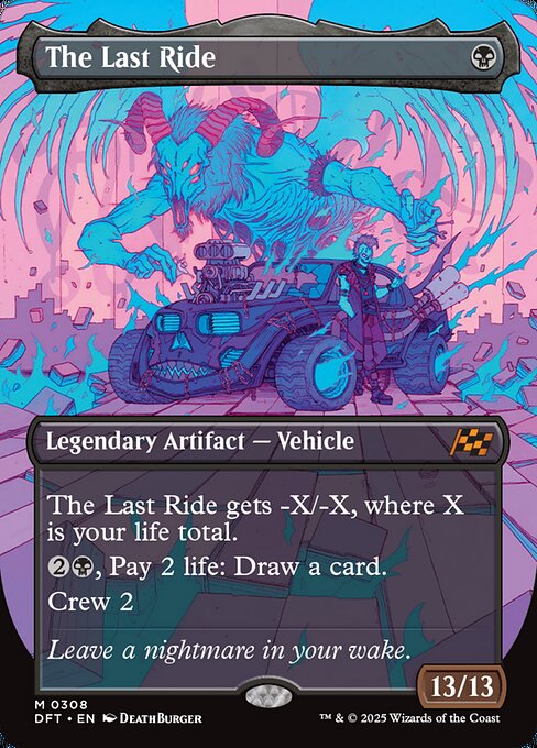 MTG The Last Ride DFT 308 Borderless Revved Up Foil
