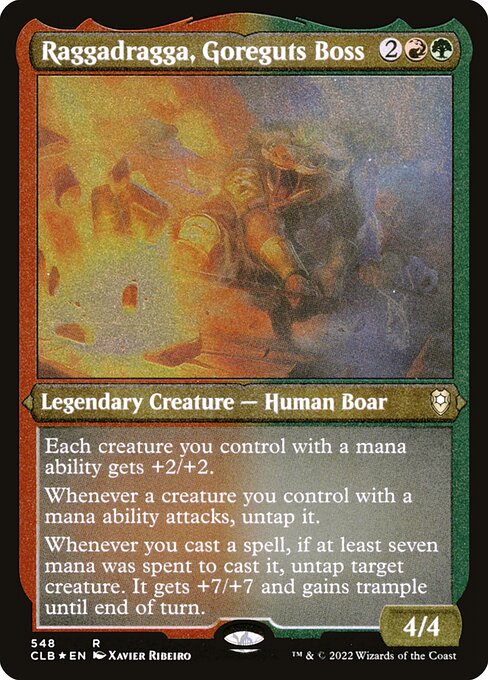 MTG Raggadragga, Goreguts Boss CLB 548 Foil Etched Frame Etched