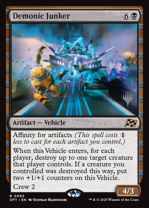 MTG Demonic Junker PDFT 083p Promo Pack Foil