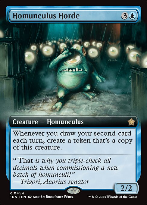 MTG Homunculus Horde FDN 454 Extended Art Nonfoil