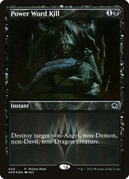 MTG Power Word Kill AFR 400 Promo Pack Foil