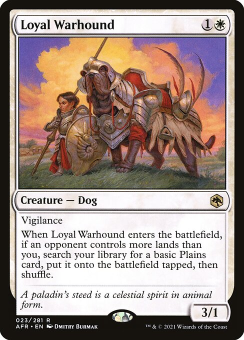 MTG Loyal Warhound AFR 023 Regular Foil