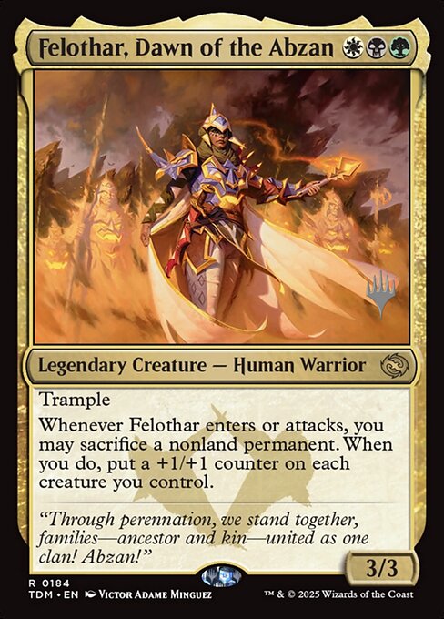MTG Felothar, Dawn of the Abzan PTDM 184p Promo Pack Foil